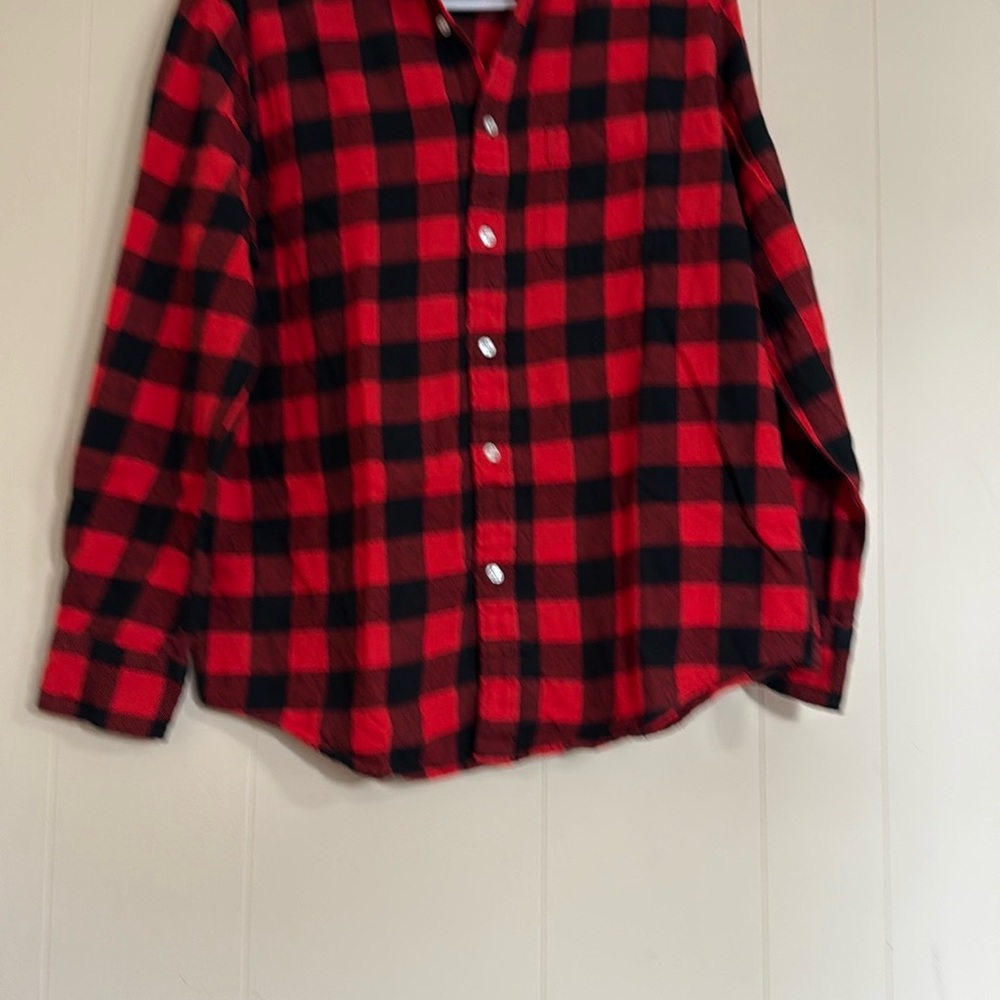 Club Room Red and Black Plaid Dress Shirt